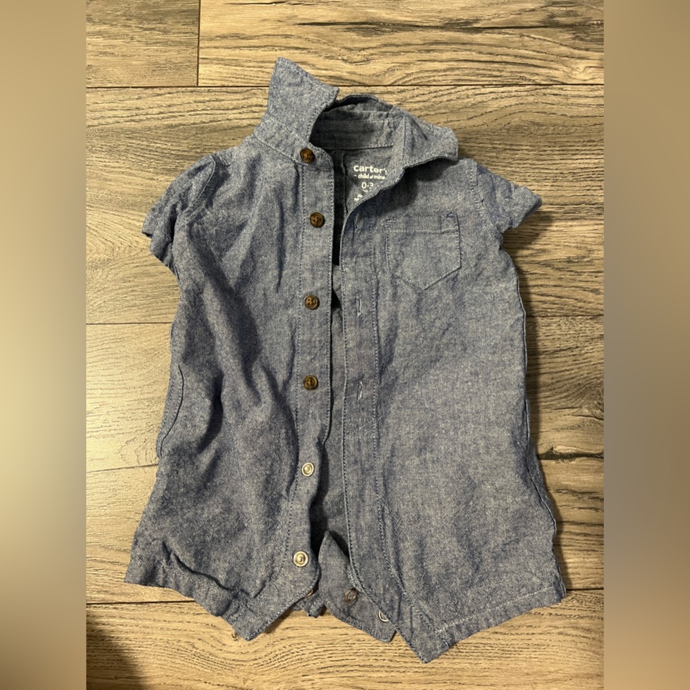 🌱🦢4 FOR $15!🦢🌱 Carter's Blue Kids Romper